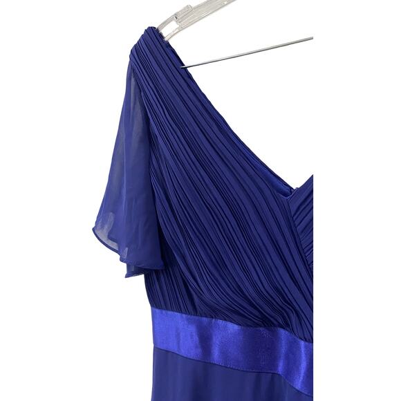 Long Chiffon Empire Waist Dress by EVER PRETTY with Short Flutter Sleeves size 8 - Picture 6 of 12